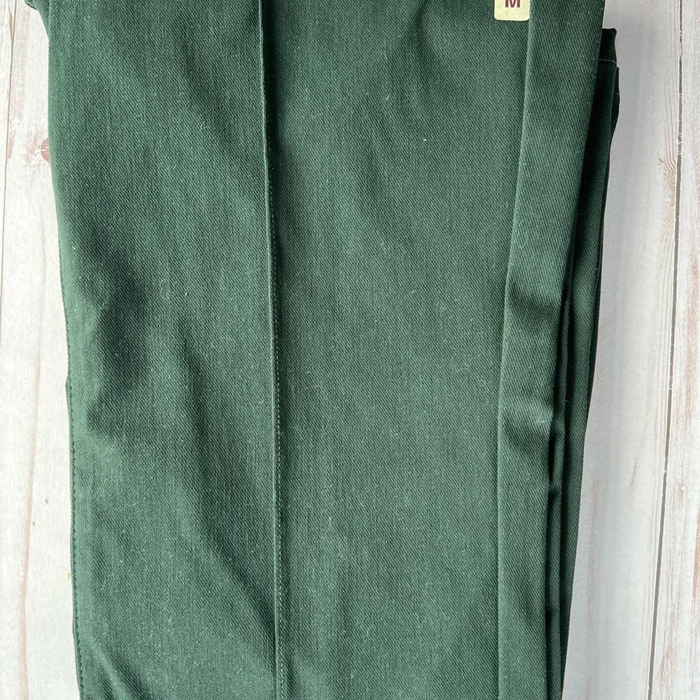 MUJI Women's Stretch Pintuck Flared Legging Pants - Picture 3 of 6